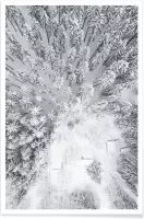 JUNIQE - Poster Calm Winter -20x30 /Grijs & Wit