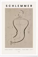 JUNIQE - Poster Schlemmer - Abstract Figure, Facing Left -40x60 /Bruin