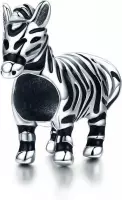 Zilveren bedel Zebra paard