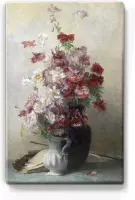 Veldbloemen met viool - Jenny Villebesseyx - 19,5 x 30 cm - Niet van echt te onderscheiden houten schilderijtje - Mooier dan een schilderij op canvas - Laqueprint.