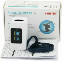 Contec CMS50D4 Hartslagmeter - Saturatiemeter - Zuurstofmeter - Pulse Oximeter - Vinger zuurstofmeter