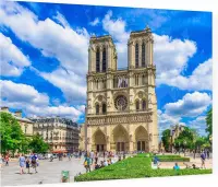 Kathedraal van de Notre-Dame in centrum van Parijs - Foto op Plexiglas - 90 x 60 cm