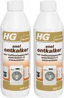 HG snel ontkalker koffiemachines - Waterkokers - Wasmashine  Effectieve en snelle kalkverwijdering - 2 Stuks !