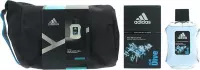 Adidas Ice Dive 2 Piece Gift Set: Eau De Toilette 100ml - Toiletry Bag
