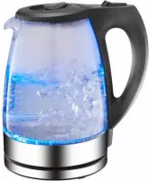 Waterkoker, glazen water koker met blauw LED licht - 1,7 Liter