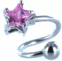 Jewelled Ster Roze Twister ©LMPiercings