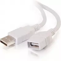 C2G 3m USB 2.0 A mannelijk naar A vrouwelijk verlengkabel - wit
