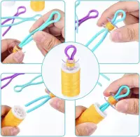 Glim® 18x Spoelen houder  - Naaimachine spoeltjes opbergen - Garen en spoeltjes bij elkaar houden - Spoelhouder