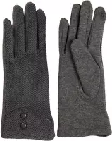 Melady Handschoenen Winter 8*24 cm Grijs Synthetisch Handschoenen Dames