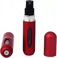 Set 3x 5ml Parfum Fles Mini Metal Sproeier Hervulbare Aluminium Parfum Verstuiver Travel Size-Rood