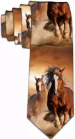 Stropdas - paarden- Dressuur- Paarden Concours- Bruin