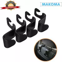 Makoma Autohanger 4 st - Zwart - Tassenhanger - Autohaak - Opslag - Haak - Bagage drager