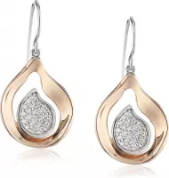 Orphelia Oorhanger Rond Bicolor Zirconium Sterling Zilver 925