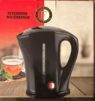 waterkoker Feyenoord zwart met logo Feyenoord