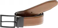 Elvy Fashion - Plain reversible Belt Men Bn 012 - Black/Cognac - Size 105