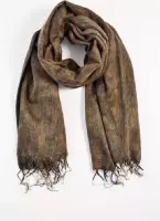 Nepal sjaal en omslagdoek Bruin Zwart