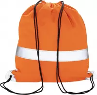 Toolpack rugtas / draagtas gereedschap  53x37 - oranje met reflecterende strepen - veiligheidsgereedschapstas