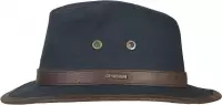 Hatland - UV Fedora hoed voor heren - Wadson - Marineblauw - maat XL (61CM)