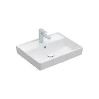 Villeroy & Boch Collaro wastafel 60x47cm z. overloop m. 1 kraangat ceramic+ stone white