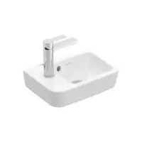 Villeroy & boch O.novo fontein 36x25cm bak rechts m/krgat/overl. wit c+, wit