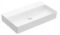 Villeroy & Boch Memento 2.0 wastafel voor handdoekhouders 80x47cm z. overloop z. kraangat ceramic+ stone white