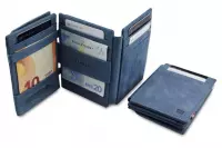 Garzini Magic Wallet Magistrale met Muntvak RFID Leder Blauw