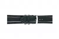 Morellato horlogeband Wide U4026A37019CR28 / PMU019WIDE28 Glad leder Zwart 28mm + standaard stiksel