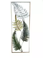 Wandobject woonkamer metaal modern 3D flowers 33x2,5x90 cm