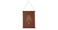 Interieurbanner Have yourself a very merry Christmas bruin -  Polyester - 60 x 80 centimeter