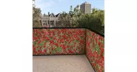 balkonscherm rode tulpen - BalkonschermenPlanten - Vinyl - 150x90cm Enkelzijdig