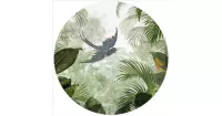Muursticker Jungle green - Muurdecoratie KidsWandstickers - Polyester - Ø 150 centimeter