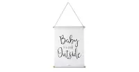 Interieurbanner Baby it's cold outside -  Polyester - 120 x 160 centimeter
