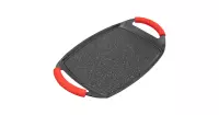 Grillplaat - Marmeren coating - Antiaanbaklaag techonologie 48 cm - Zwart