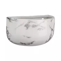 Wall plant pot Oval wide marble