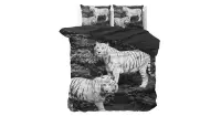 Sleeptime Tiger - Dekbedovertrekset - Tweepersoons - 200x200/220 + 2 kussenslopen 60x70 - Grijs