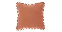 SIERKUSSEN VELVET - POMPON- Kussens woonkamer - Terracotta -  40X40 CM