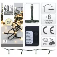 Home & Styling Kerstverlichting 40 Led Warm Wit 900 Cm Groen