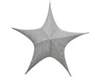 kerstster polyester silver 80cm