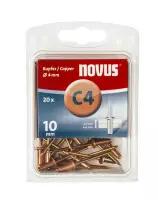Novus 106440600 Blindklinknagel (Ø x l) 4 mm x 10 mm Staal Koper 20 stuk(s)