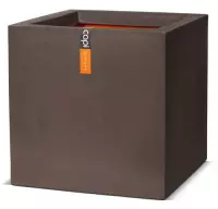 Pot vierkant III Smooth NL 40x40x40 bruin