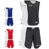 Spalding - Basketbalshirt+Broek - Kinderen - Unisex -Maat 116/128 - Rood