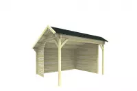 Interflex kapschuur – tuinhuis – geïmpregneerd hout – inclusief dakbedekking - 3832 - 380 x 320
