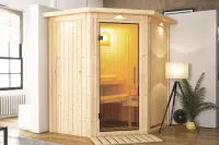 Karibu | Sauna Taurin met Dakkraag | Deur Helderglas