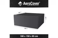 Aerocover tuinsethoes 180x 150x 85cm hoog antraciet