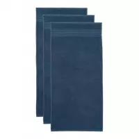 Beddinghouse Sheer set van 3 Handdoeken - 50x100 cm - Donker Blauw