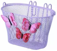 Basil Jasmin Butterfly Kinderfietsmand - Inclusief Haken - Staal - Lila