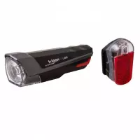 Spanninga Trigon Fiets verlichtingsset - 15 lux - USB-Oplaadbaar