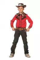 Wilbers & Wilbers - Cowboy & Cowgirl Kostuum - Koude Colt Kikker Cowboy Jongen - rood - Maat 152 - Carnavalskleding - Verkleedkleding