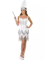 Wit Charleston outfit voor vrouwen  - Verkleedkleding - Medium