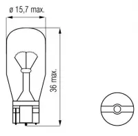 Lamp 12V-10W WEDGE-T15